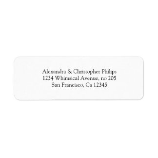 Elegant Serif Simple Return Address DYI