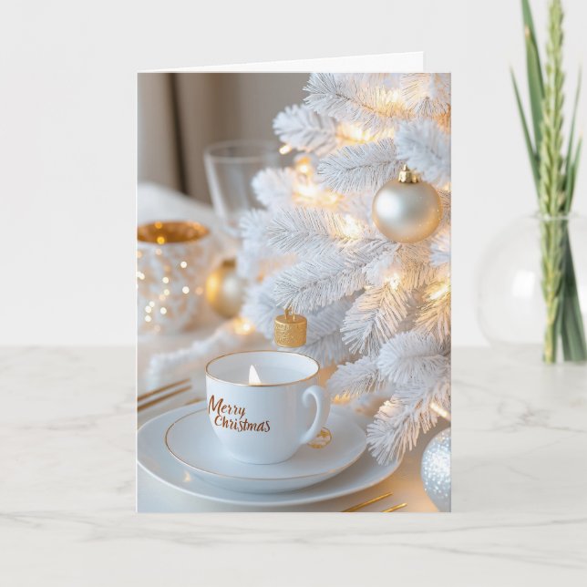 Elegant Setting Christmas Card (Front)