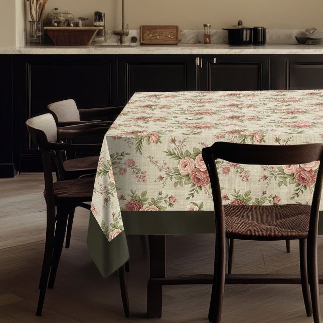 Elegant Shabby Chic Cosy and Feminine Touch Tablecloth (Elegant Shabby Chic Cozy and Feminine Touch Tablecloth)