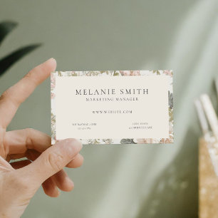 Elegant Shabby Chic Floral Business Card