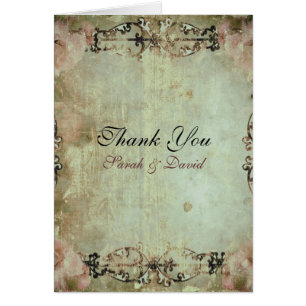Elegant Shabby Chic Floral Wedding Thank You