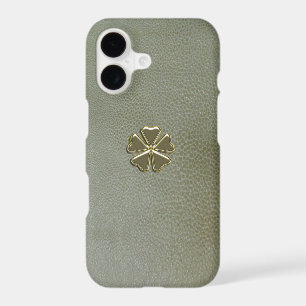 Elegant Shamrock St.Patrick`s Day,Green Leather