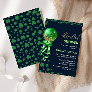 Elegant Shamrock St. Patrick's Day Bridal Shower  Invitation