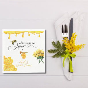 Elegant She Found Her Honey Bee Bridal Shower Napkin