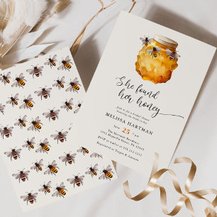 Elegant She Found Her Honey Bridal Shower Invitation