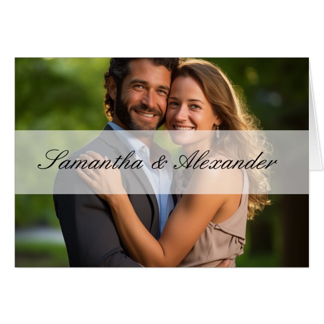 Elegant Sheer Overlay Photo Wedding (Front Horizontal)