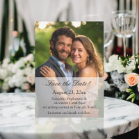 Elegant Sheer Overlay Photo Wedding