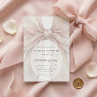 Elegant Sheer Pink Blush Bow Bridal Shower