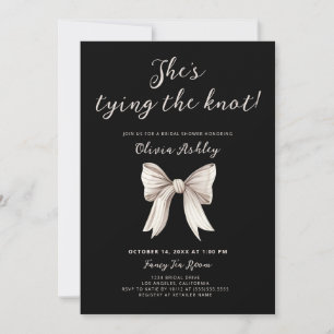 Elegant She's Tying the Knot Bridal Shower Invitation