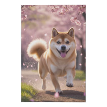 Elegant Shiba Inu Canvas Wall Art