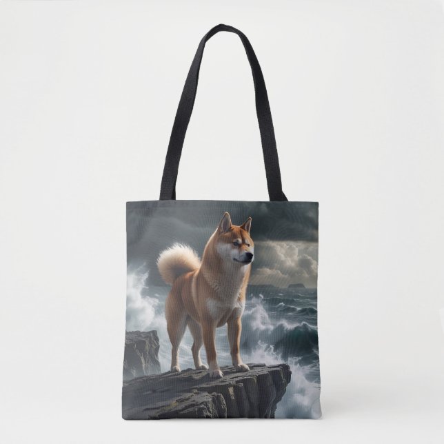 Elegant Shiba Inu Tote Bag (Front)