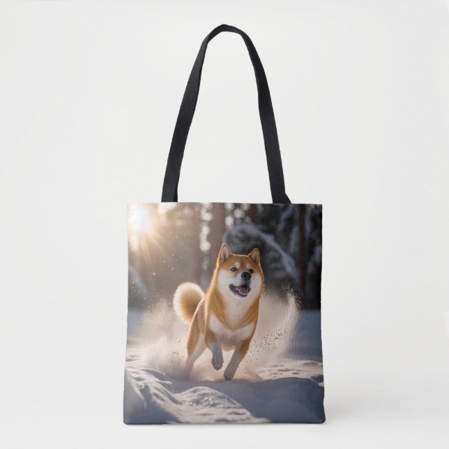 Elegant Shiba Inu Tote Bag (Front)