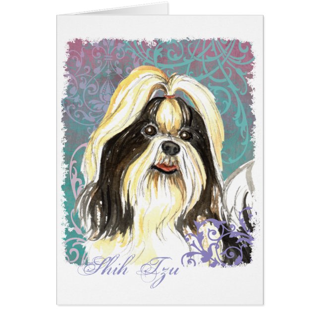 Elegant Shih Tzu Card (Front)