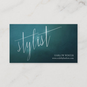 Elegant Shine   Teal   Stylist Business Card