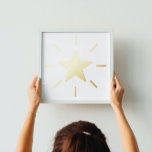 Elegant Shining Star Real Gold<br><div class="desc">Elegant Shining Star Real Gold Foil Prints</div>