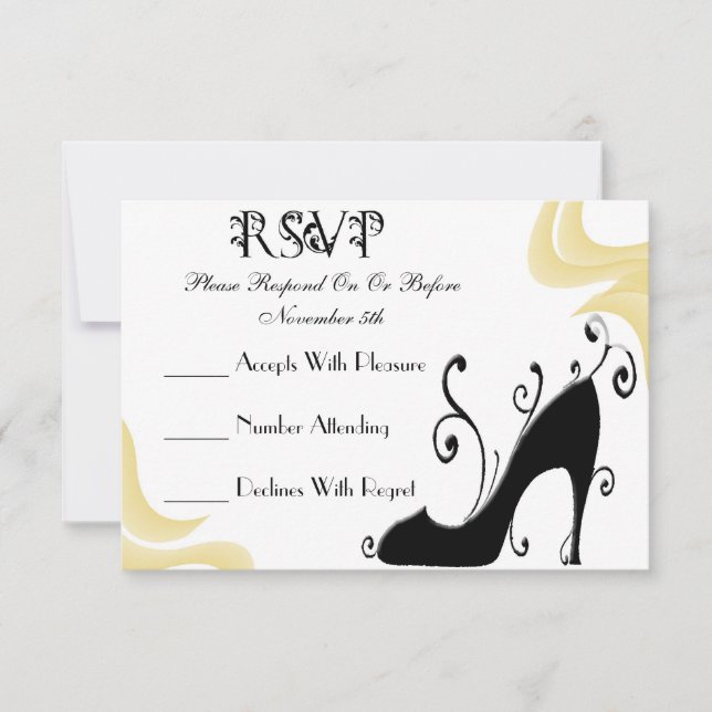 Elegant Shoe Response Card (Front)
