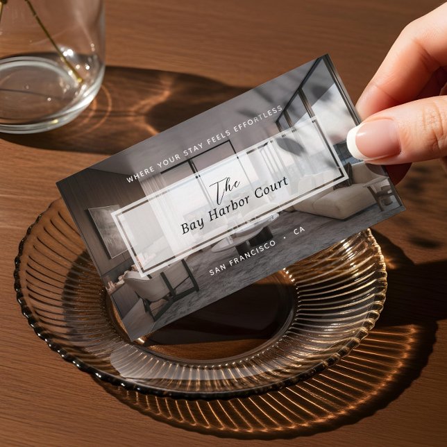 Elegant Short Term Rental Property Manager Photo Business Card (Elegant Short Term Rental Property Manager Photo Business Card)