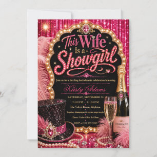 Elegant Showgirl Bachelorette Party Invitation