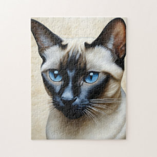 Elegant Siamese Cat Jigsaw Puzzle