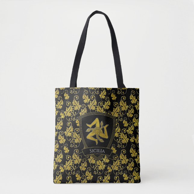 Elegant Sicilian Trinacria  Tote Bag (Front)