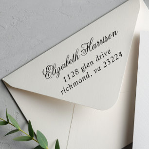 Elegant Signature Name Return Address Self-inking Stamp