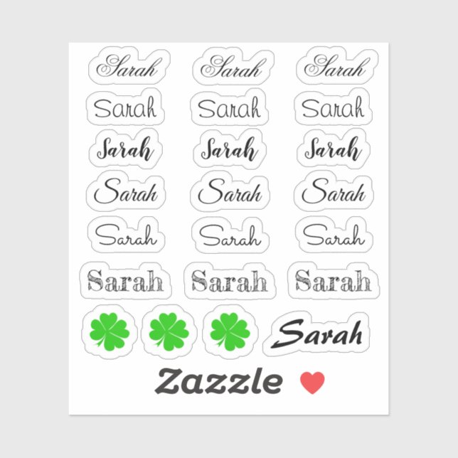 Elegant Signature scrip Name - Sarah /Lucky Set St (Sheet)
