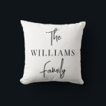 Elegant Signature Script Calligraphy Family Name Cushion<br><div class="desc">Elegant Signature Script Calligraphy Personalised Family Name Throw Pillow. Custom name simple classy calligraphy typography design.</div>