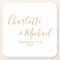 Elegant Signature Script Gold Wedding