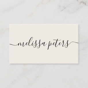 Elegant Signature Script Modern Minimalist Business Card