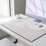 Elegant Signature Script Monogram Pink Desk Mat<br><div class="desc">Desk Mat features font duo of modern calligraphy and elegant serif font.</div>