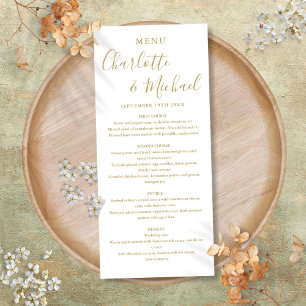 Elegant Signature Script Wedding Menu