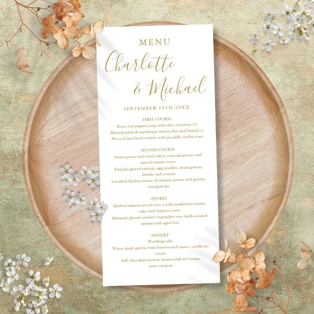 Elegant Signature Script Wedding Menu (Elegant Signature Script Wedding Menu)