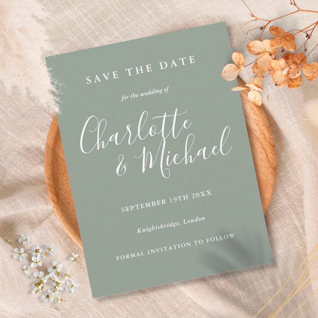 Elegant Signature Wedding Save the Date Card (Creator Uploaded)