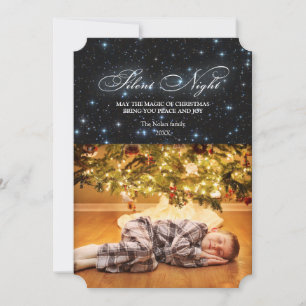 Elegant Silent Night Christmas Card