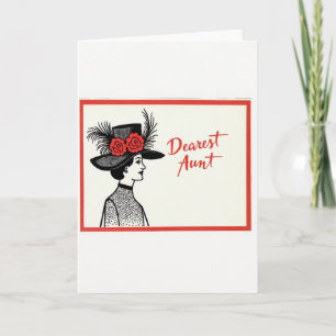 Elegant Silhouette Aunt Card