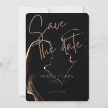 Elegant Silhouette Photo Save the Date Invitation