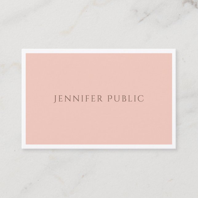 Elegant Silk Modern Professional Stylish Luxe Business Card (Front)