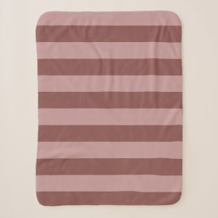 Elegant Silk Rose and Shy Pink Striped Pattern Sherpa Blanket