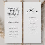 Elegant Silver 70th Birthday Program Menu Invitation<br><div class="desc">Elegant "Birthday Party Program" design with a sophisticated script typography w/ custom text.</div>