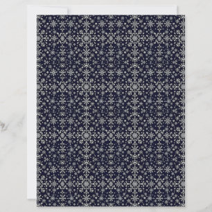 Elegant silver and blue snowflakes craft paper