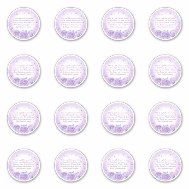 Elegant Silver and Light Purple Rose Butterfly (Front)