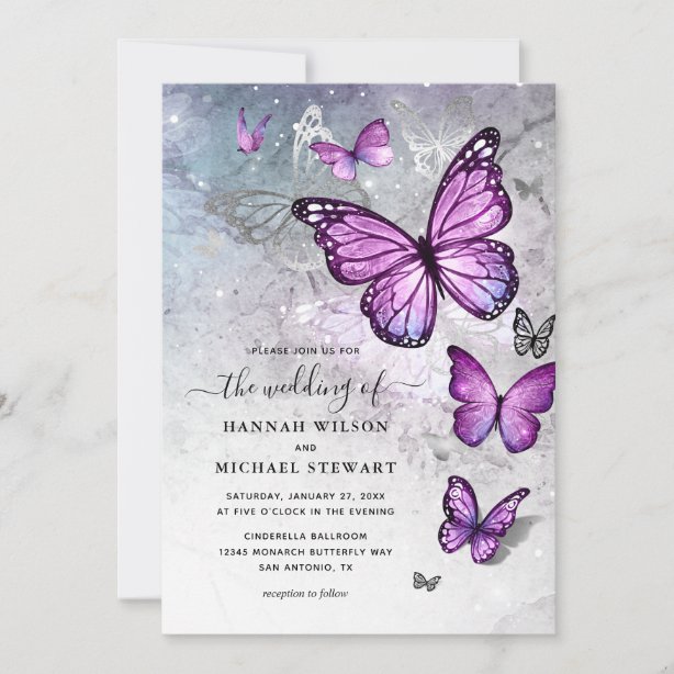 Butterfly Theme Wedding Invitations 