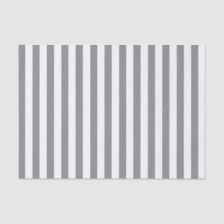 Elegant Silver and White Striped  Tissue Paper