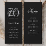 Elegant Silver Black 70th Birthday Program Menu Invitation<br><div class="desc">Elegant "Birthday Party Program" design with a sophisticated script typography w/ custom text.</div>
