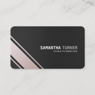 Elegant Silver Black Textured Professional Custom Business Card