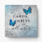 Elegant Silver Blue Butterfly Cards and Gifts Sign