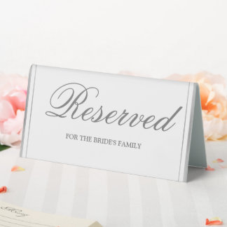Elegant Silver Border Wedding Reserved