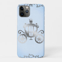 Elegant Silver Carriage Storybook Blue Princess