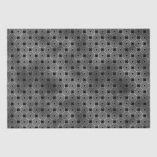 Elegant Silver Concentric Circle Art Deco Tissue Paper
