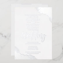 Elegant Silver Corner Border Traditional Wedding